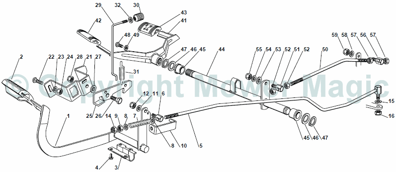 Brake and Gearbox Controls - Mountfield 2248 Hydro (2009 - 2010) 2T6672483/UM9