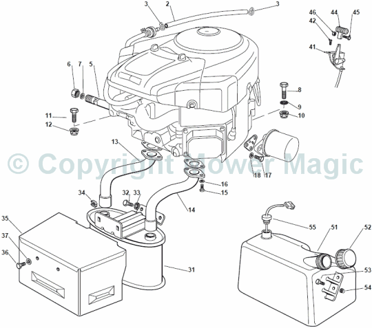 Engine B&S 20 - 22 - 24HP - Mountfield 2248 Hydro (2009 - 2010) 2T6672483/UM9