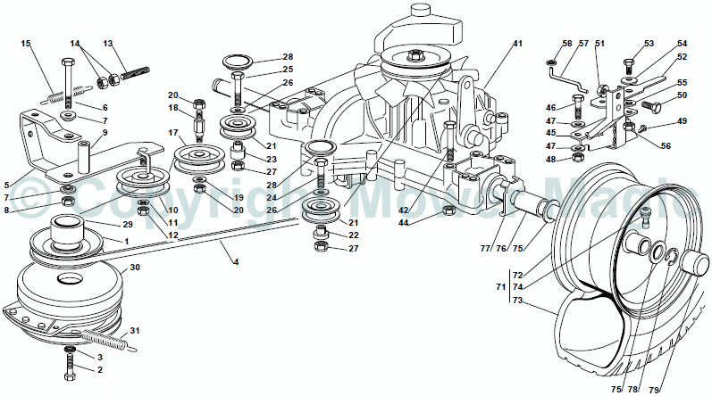 Transmission - Mountfield 2248 Hydro (2009 - 2010) 2T6672483/UM9