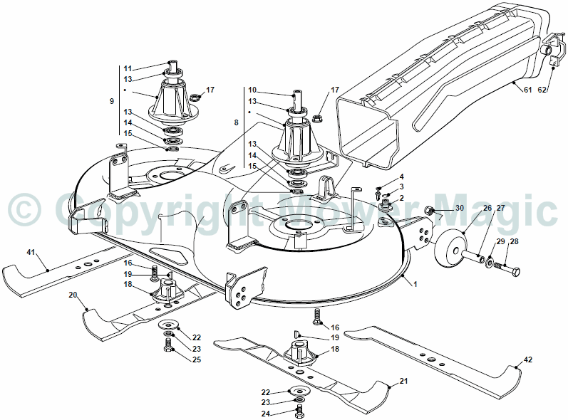 Cutting Plate (2) - Mountfield 2248 Hydro (2009 - 2010) 2T6672483/UM9