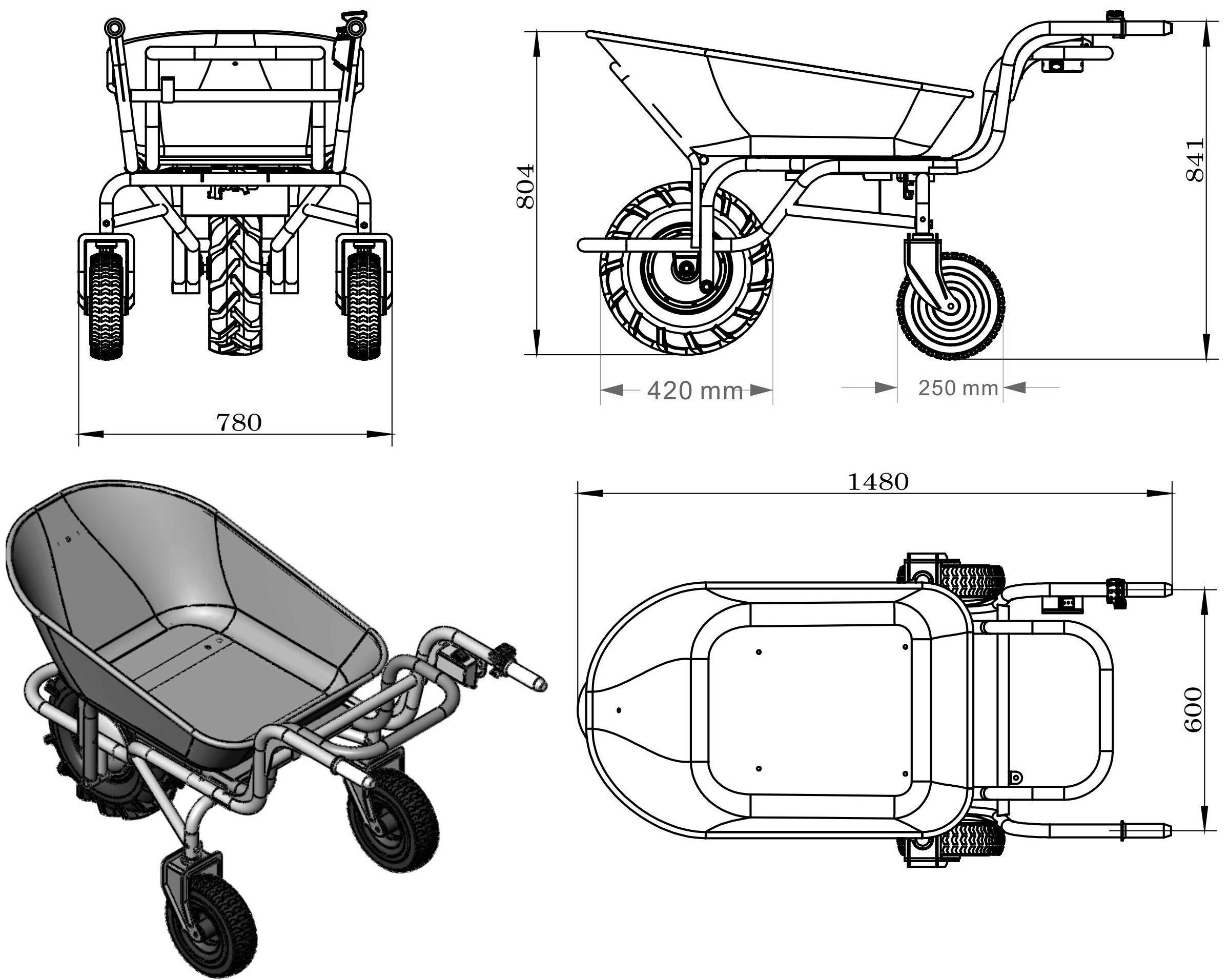 Sherpa Power Barrow - Battery Powered Tipping Wheelbarrow SPB800Li from Mower Magic Sherpa Power Barrow - Battery Powered Tipping Wheelbarrow SPB800Li from Mower Magic