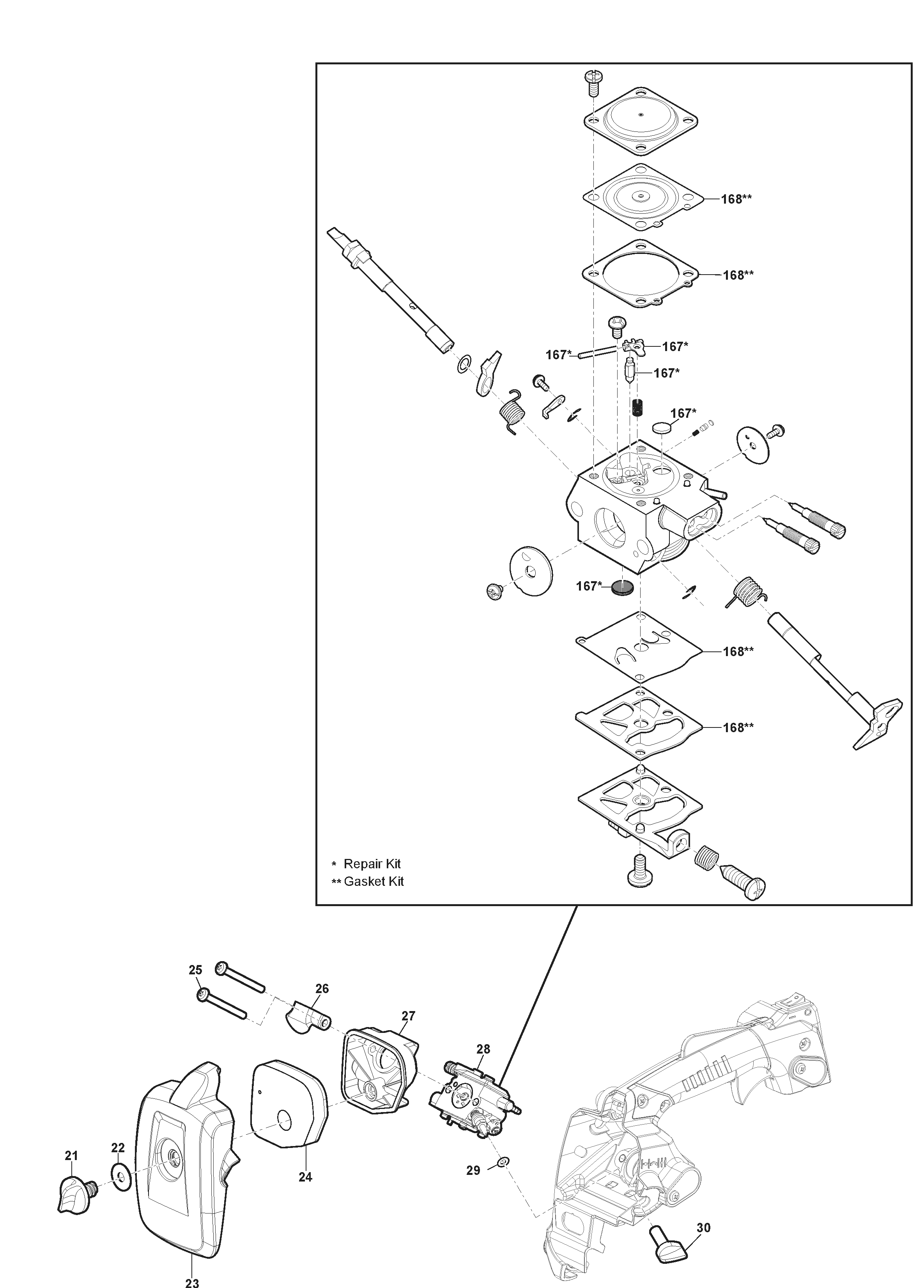 SPR 276 240271002/S17 Engine - Carburetor Spares