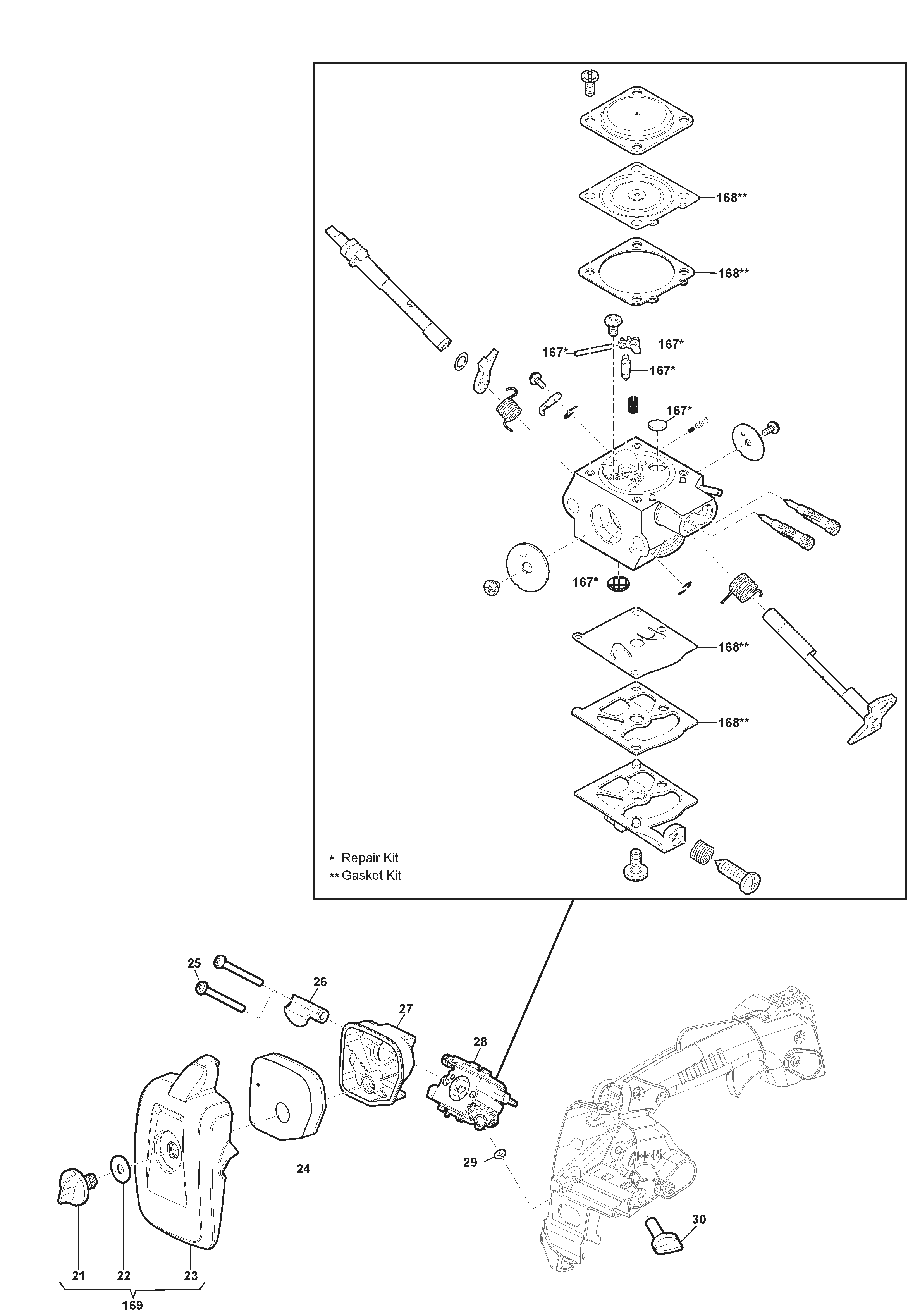 SPR 276 240271002/ST1 Engine - Carburetor Spares