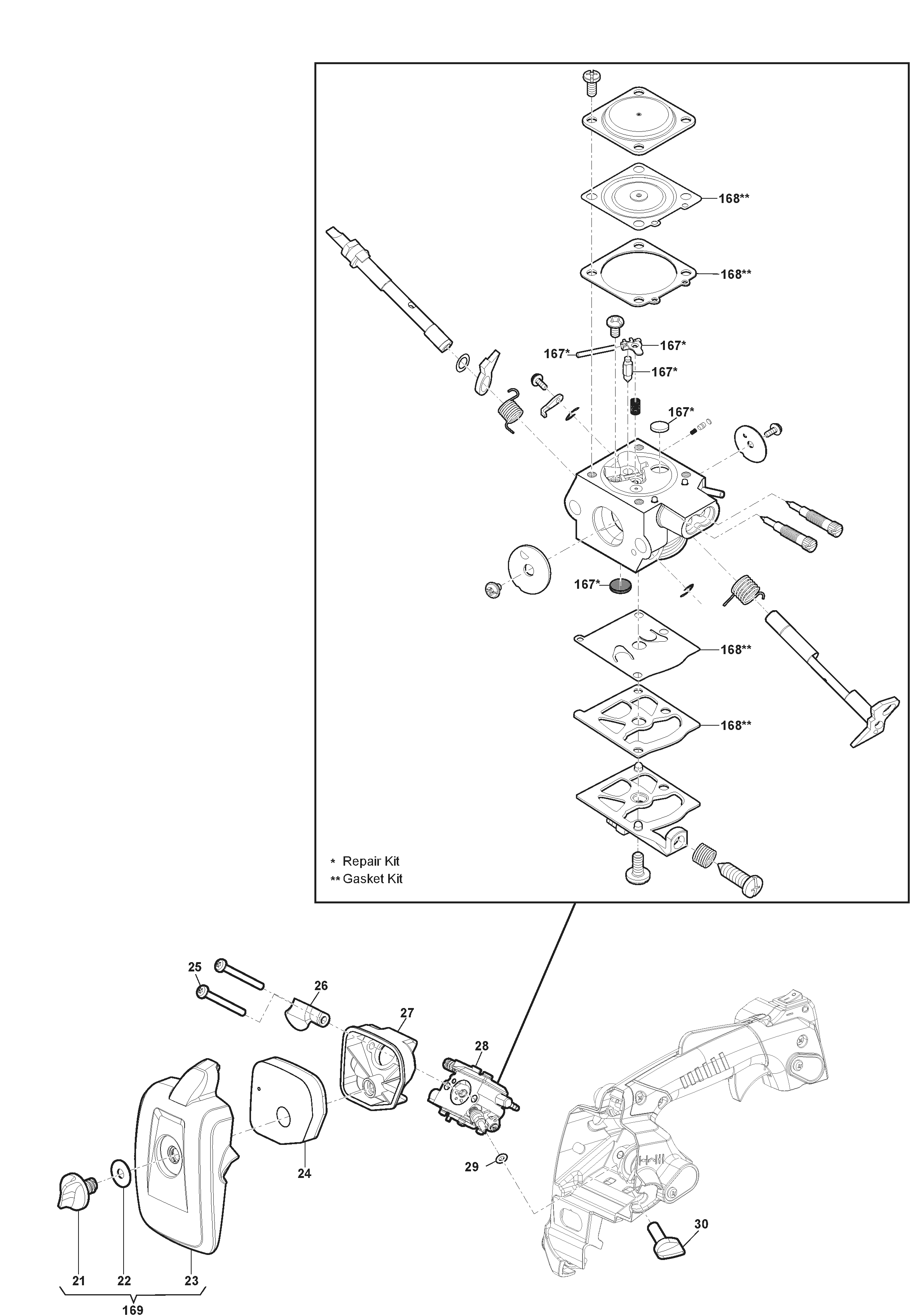 SPR 276 C 240271012/ST1 Engine - Carburetor Spares