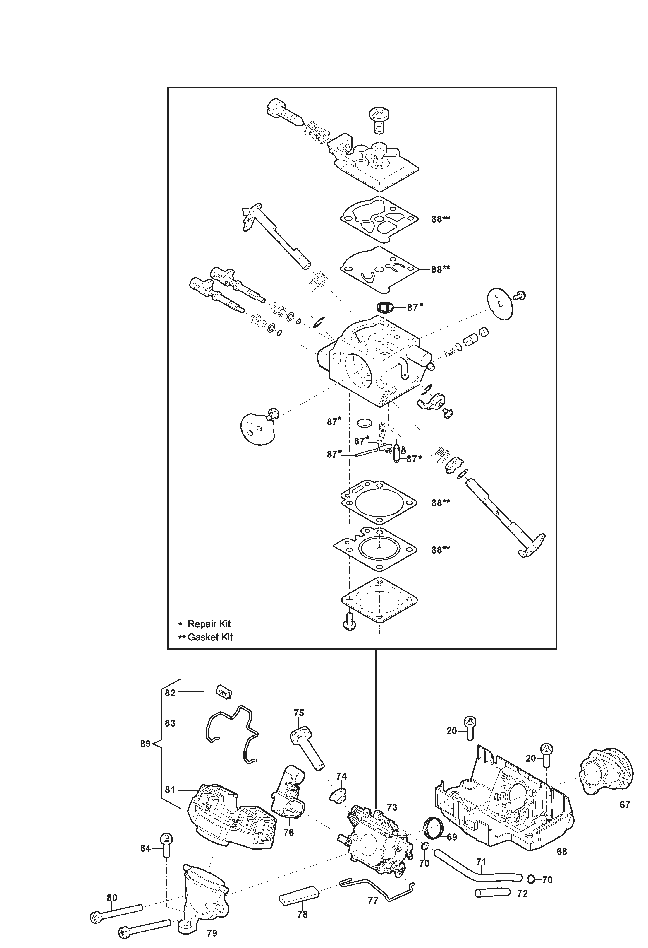 SP386 14in 240381402/S17 Engine - Carburetor Spares