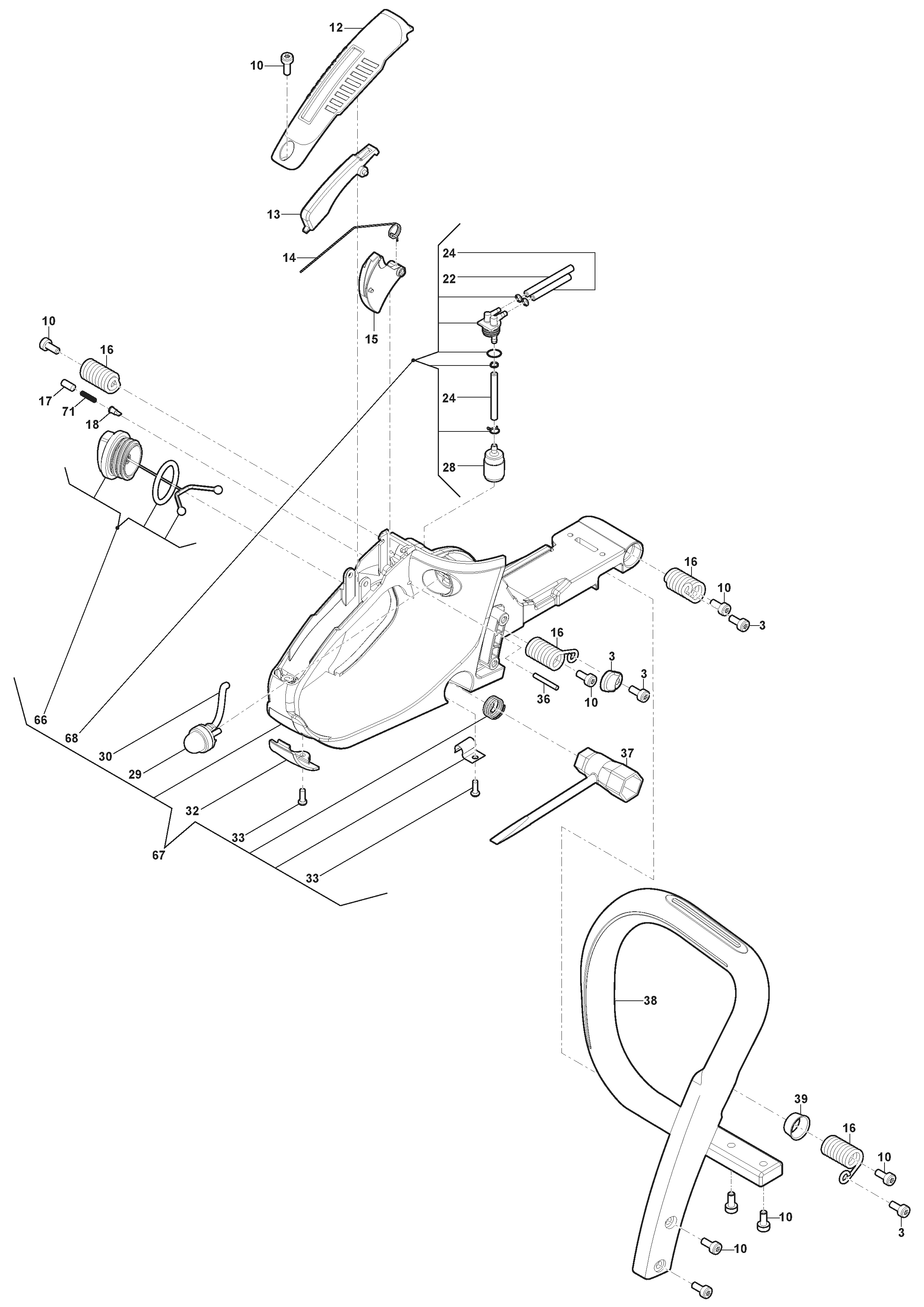 SP386 14in 240381402/S17 Housing Spares (2)