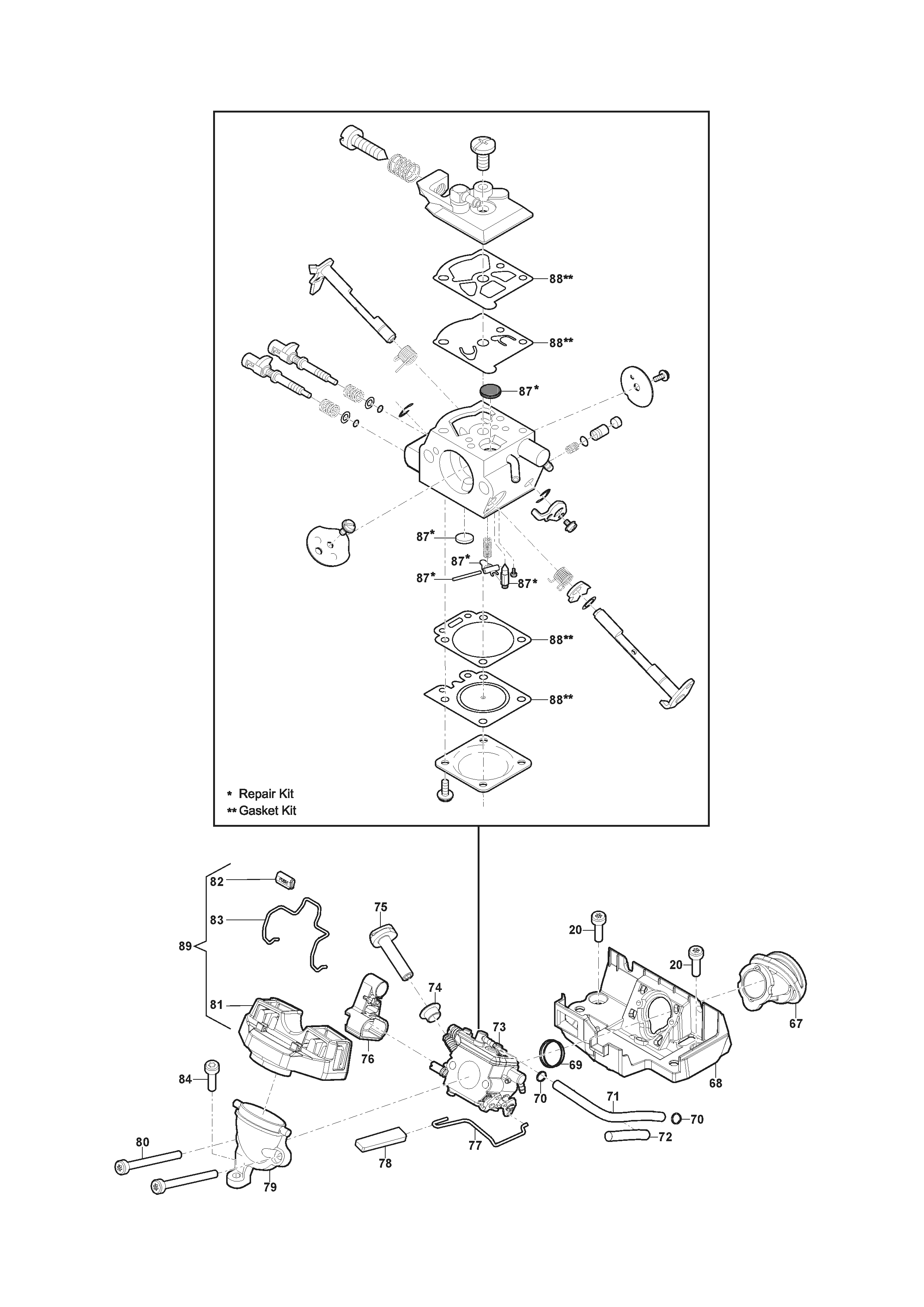 SP386 16in 240381602/S17 Engine - Carburetor Spares