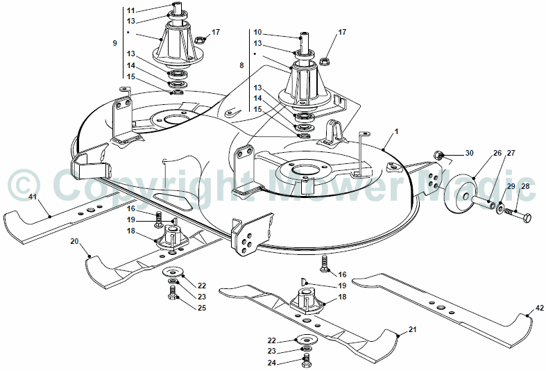 Cutting Plate (2) - Mountfield 2448 Hydro (2009 - 2010) 2T252583/M10