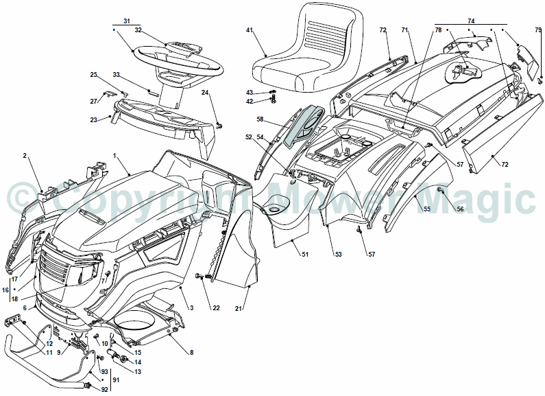 Body - Mountfield 2448 Hydro (2009 - 2010) 2T252583/M10