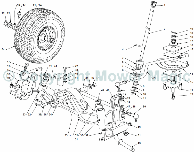 Steering - Mountfield 2448 Hydro (2009 - 2010) 2T252583/M10