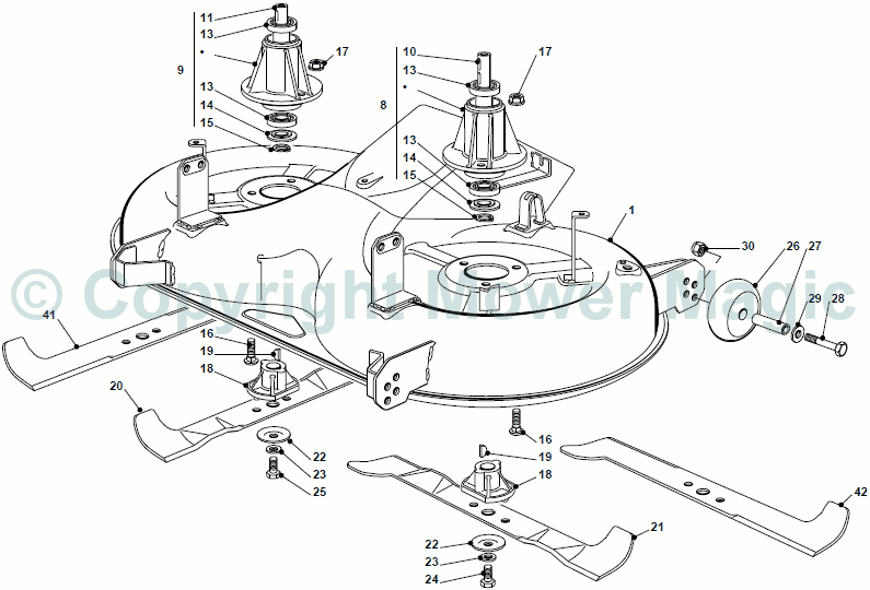 Cutting Plate (2) - Mountfield 2448 Hydro 4 Wheel Drive (2010) 2T152583/M10