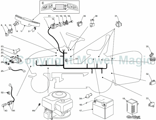 Electrical Parts - Mountfield 2448 Hydro 4 Wheel Drive (2010) 2T152583/M10