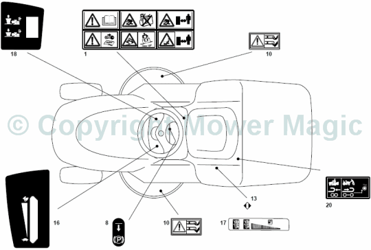 Labels - Mountfield 2448 Hydro 4 Wheel Drive (2010) 2T152583/M10