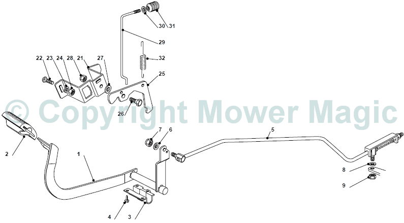 Brake Controls - Mountfield 2448 Hydro 4 Wheel Drive (2010) 2T152583/M10