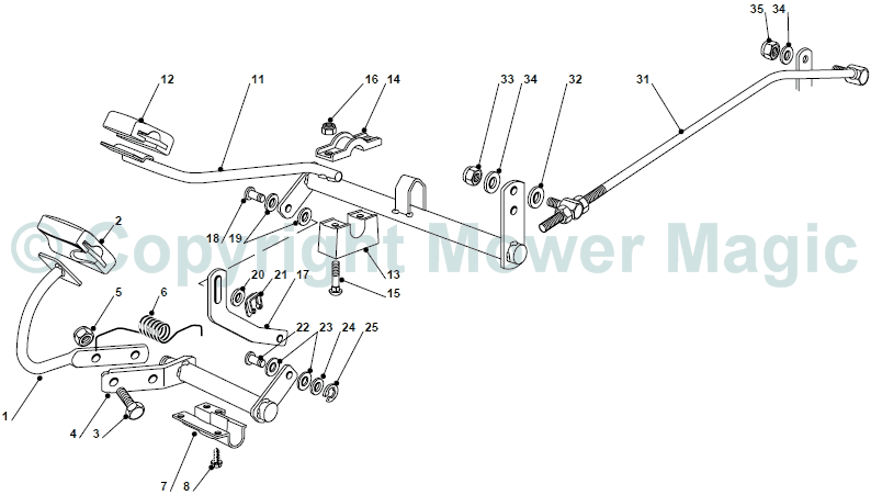 Drive Controls - Mountfield 2448 Hydro 4 Wheel Drive (2010) 2T152583/M10