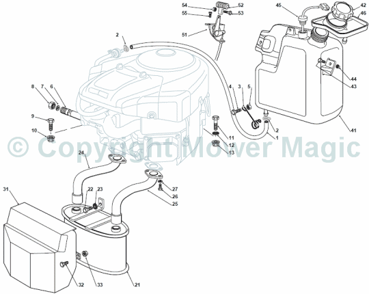 Engine B&S 20 - 22 - 24HP - Mountfield 2448 Hydro 4 Wheel Drive (2010) 2T152583/M10