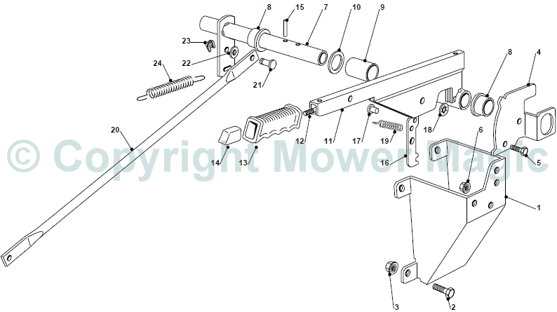 Cutting Plate Lifting (1) - Mountfield 2448 Hydro 4 Wheel Drive (2010) 2T152583/M10