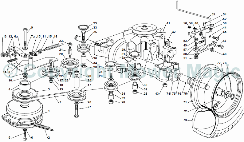 Transmission (2) - Mountfield 2448 Hydro 4 Wheel Drive (2010) 2T152583/M10