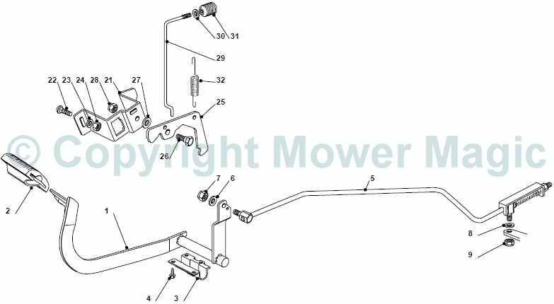 Brake Controls - Mountfield 2448 Hydro (2009 - 2010) 2T252583/M10