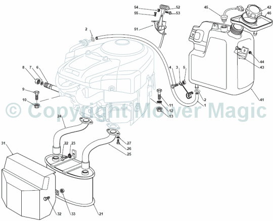 Engine B&S 20 - 22 - 24HP - Mountfield 2448 Hydro (2009 - 2010) 2T252583/M10