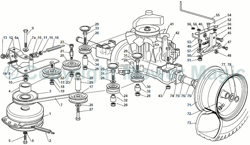 Transmission - Mountfield 2448 Hydro (2009 - 2010) 2T252583/M10