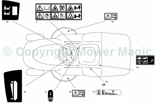 Labels - Mountfield 2448 Hydro (2009 - 2010) 2T252583/M10