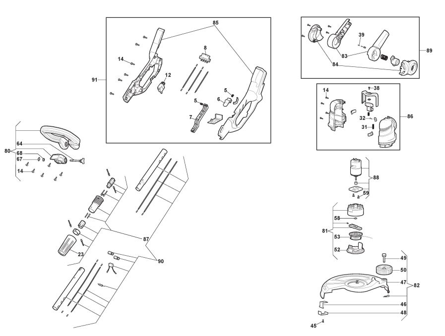 MTR 24 Li (2018)  - 271301123/M18 - BATTERY TRIMMER - MAIN BODY  MTR24Li