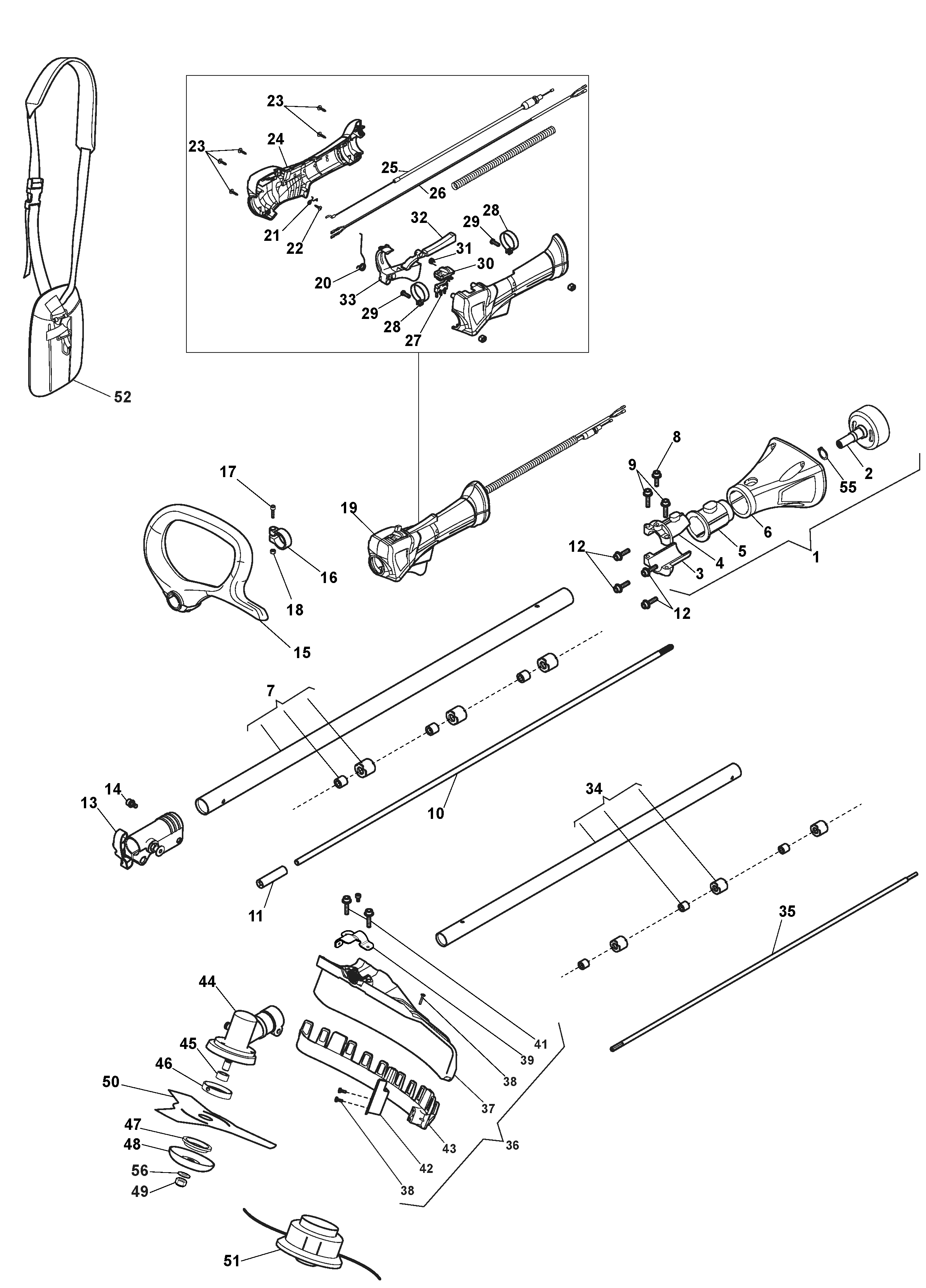 SBC 226 J SBC226J (287120102/15) Trimmer Spares