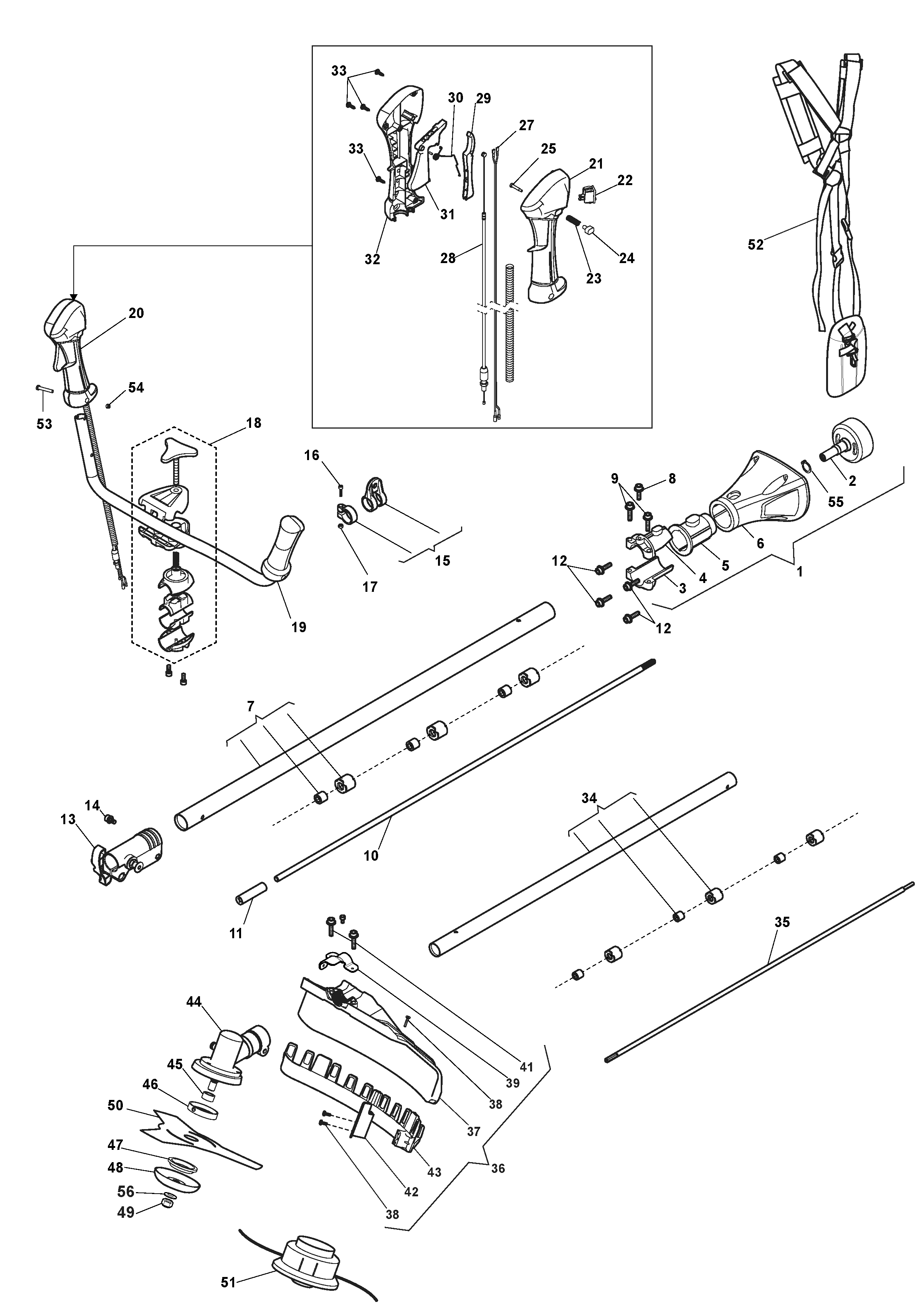 SBC 226 J D (287121102/15) Trimmer Spares