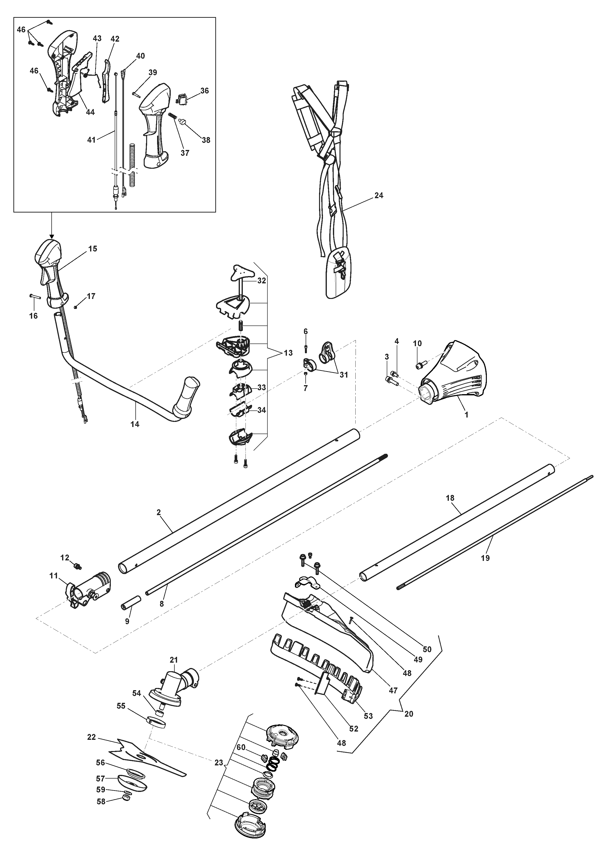 SBC 226 J D (287121102/ST1) Trimmer Spares