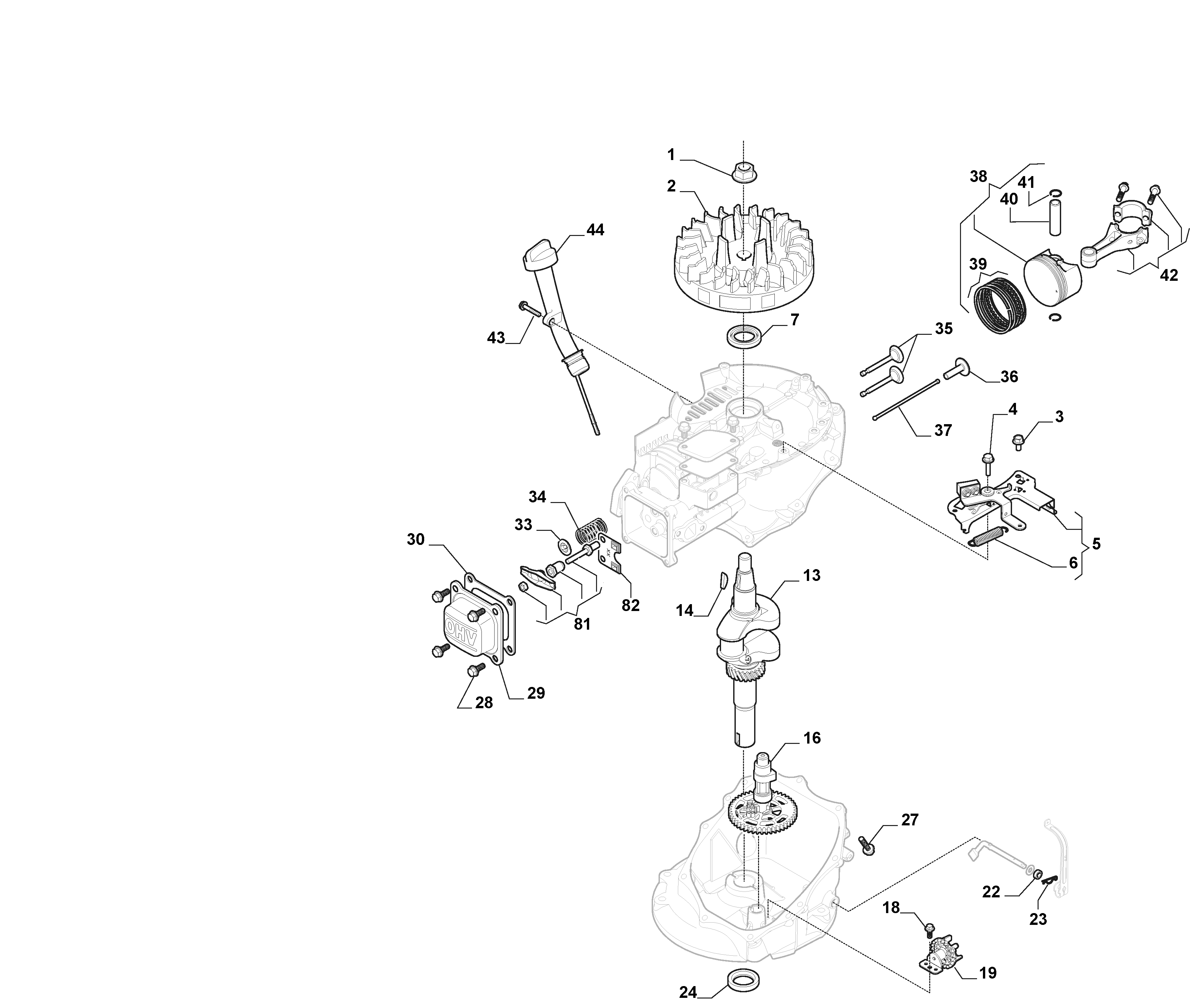 291502048/ST1 Engine - Piston, Crankshaft