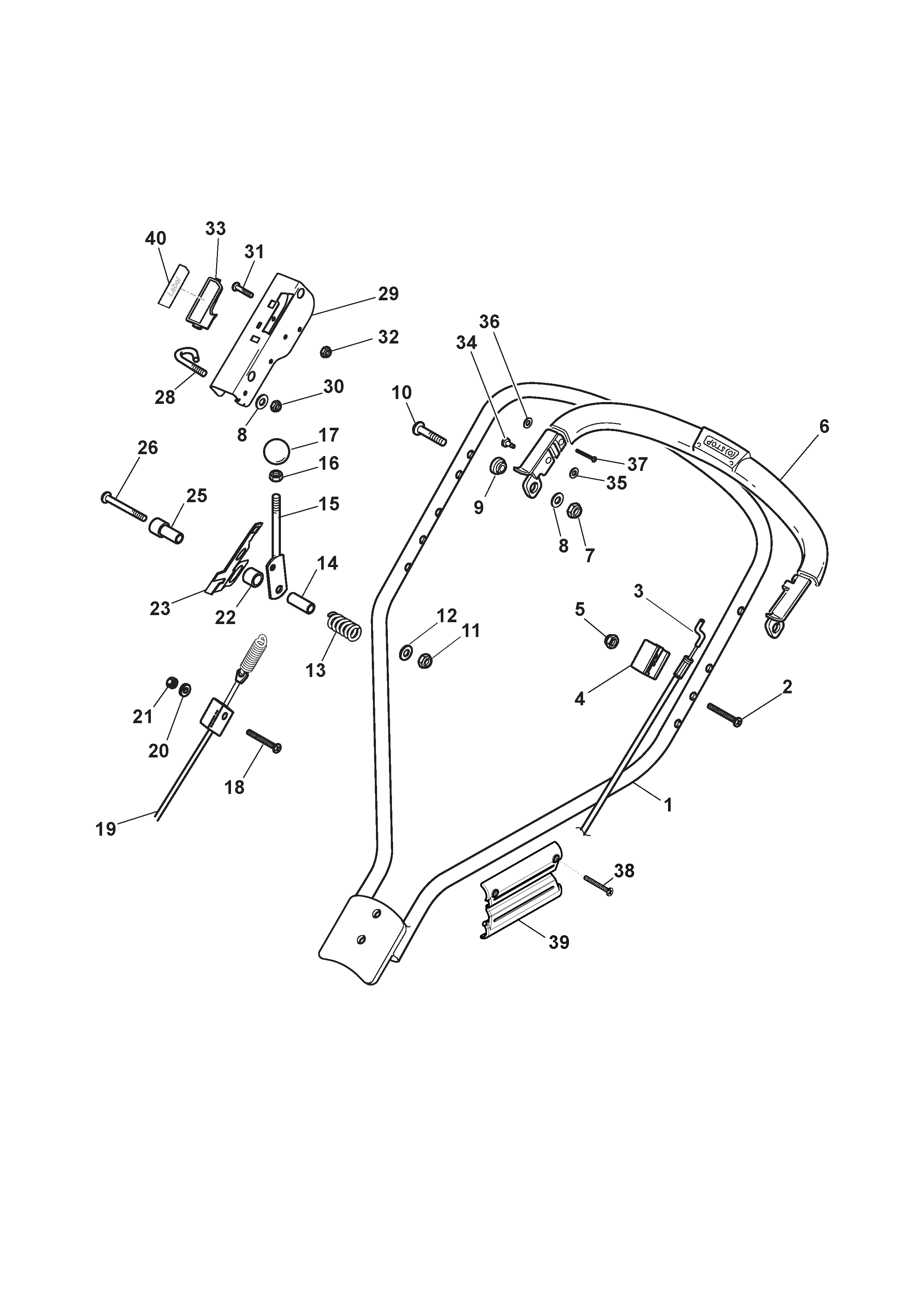 291502048/ST1 Handle, Upper Part