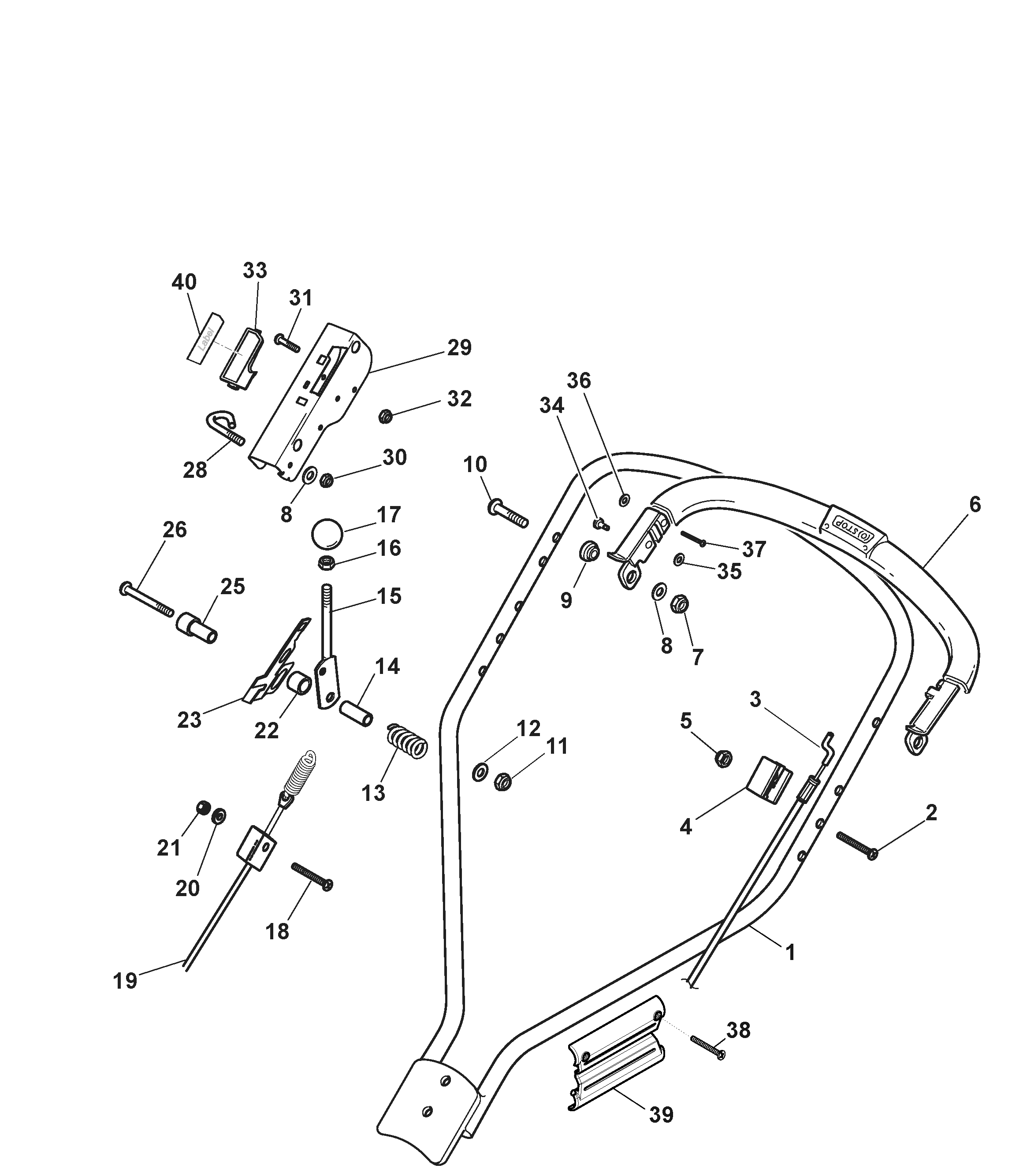 291502138/ST1 Handle, Upper Part