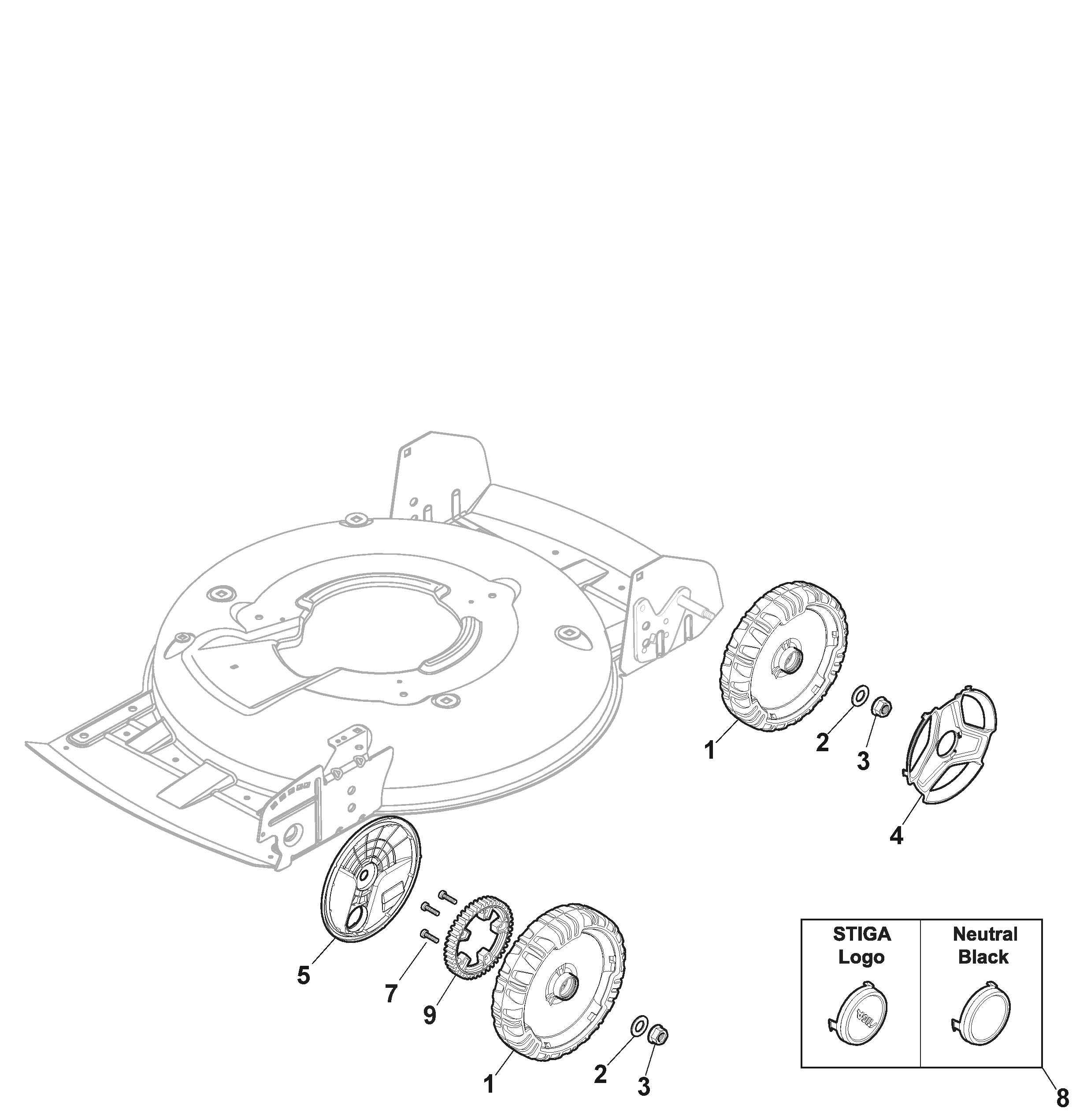 291502138/ST1 Wheels and Hub Caps