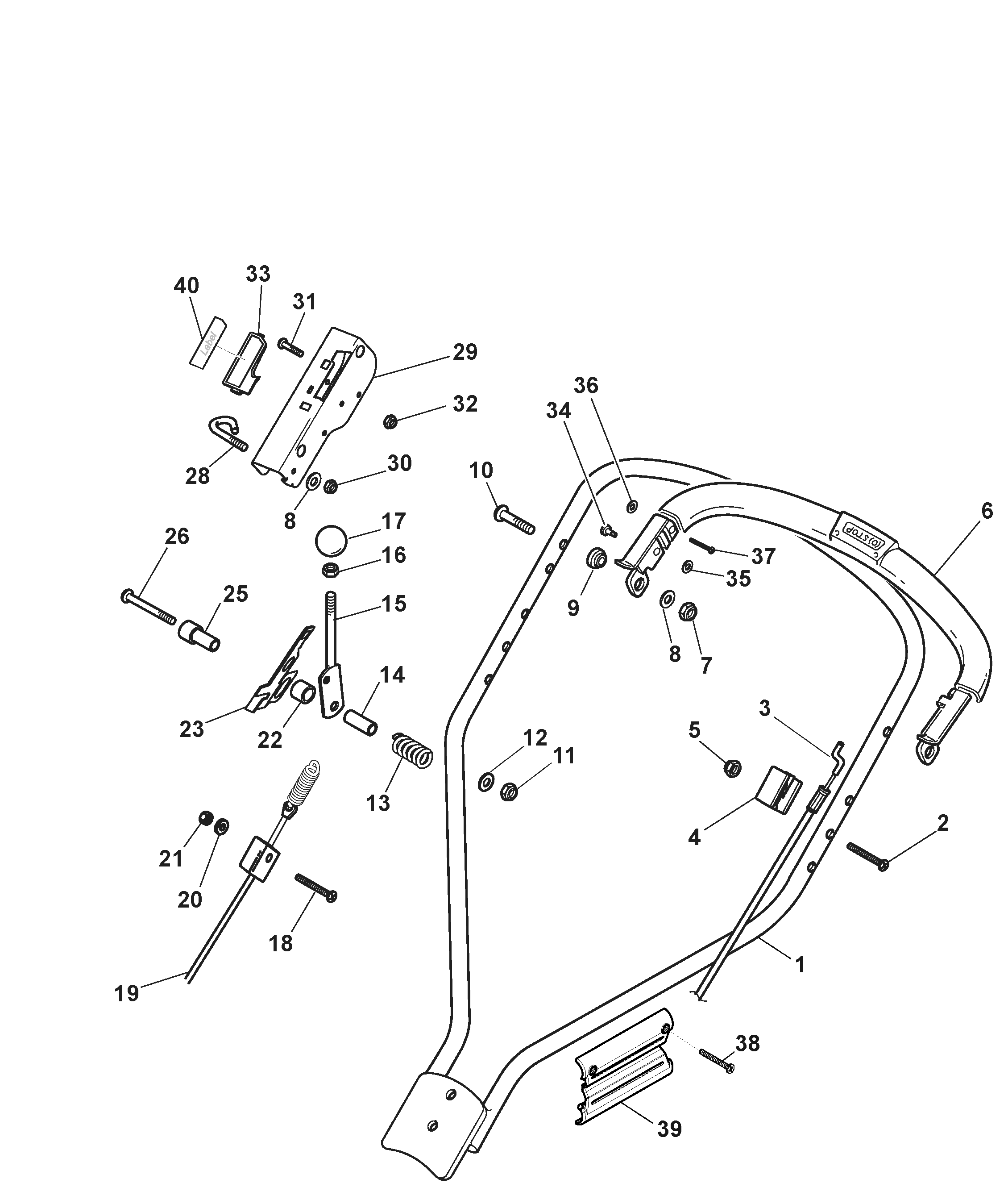 291502528/ST1 Handle, Upper Part