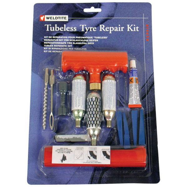Weldtite Tyre Repair and Rim Locks -TUBELESS TYRE REPAIR KIT (01010)