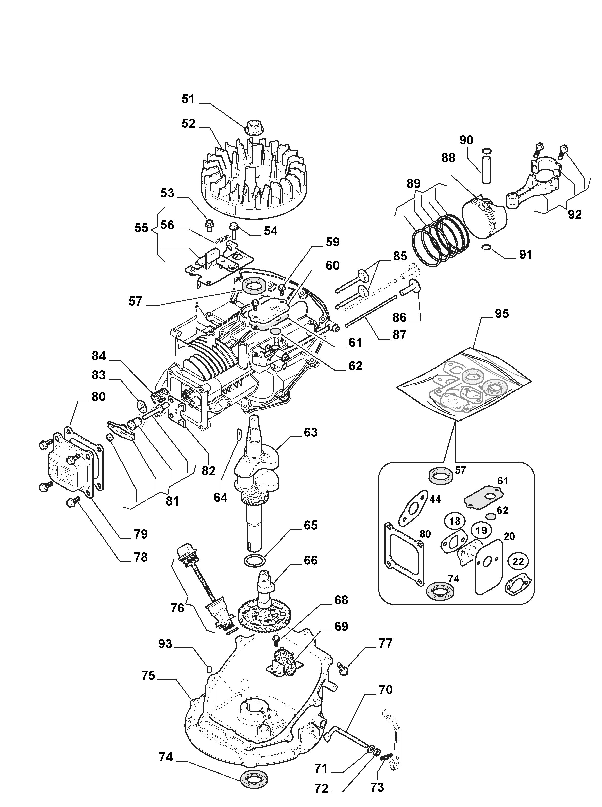 294502848/S17 Engine - Piston, Crankshaft