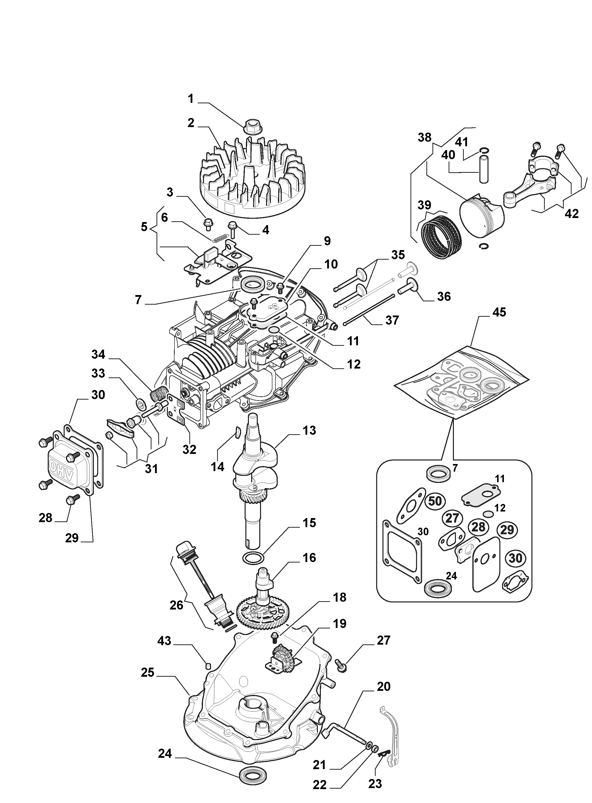 294502848/ST1 Engine - Piston, Crankshaft