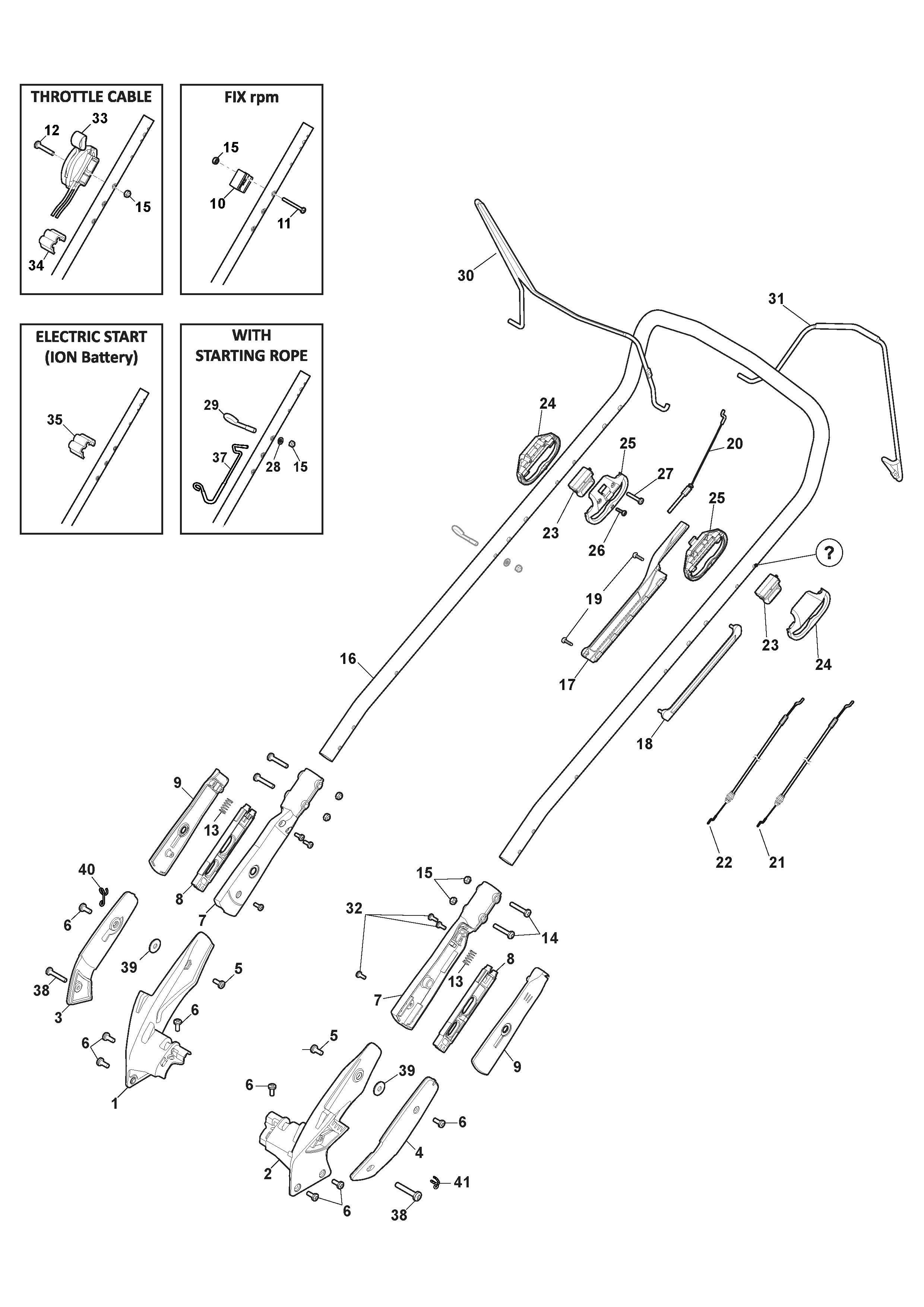 294512048/S17 Handle, Upper Part - Quick Release