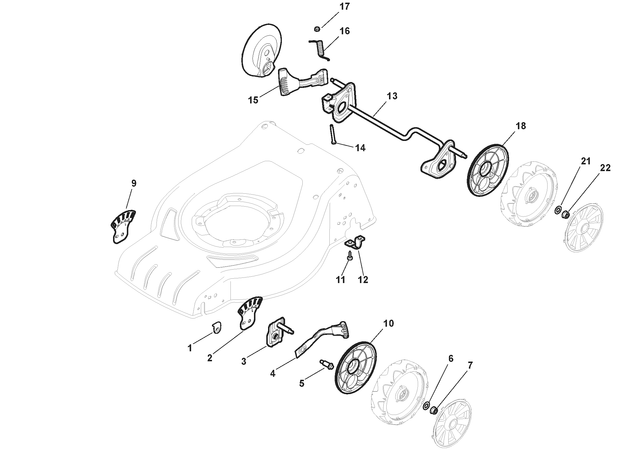 <br />Mountfield/Macallister MPRM 42SP 295442024/MCA - Height Adjusting