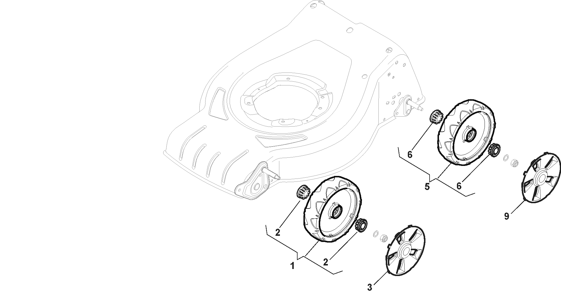 Mountfield/Macallister MPRM 42SP 295442024/MCA - Wheels and Hub Caps