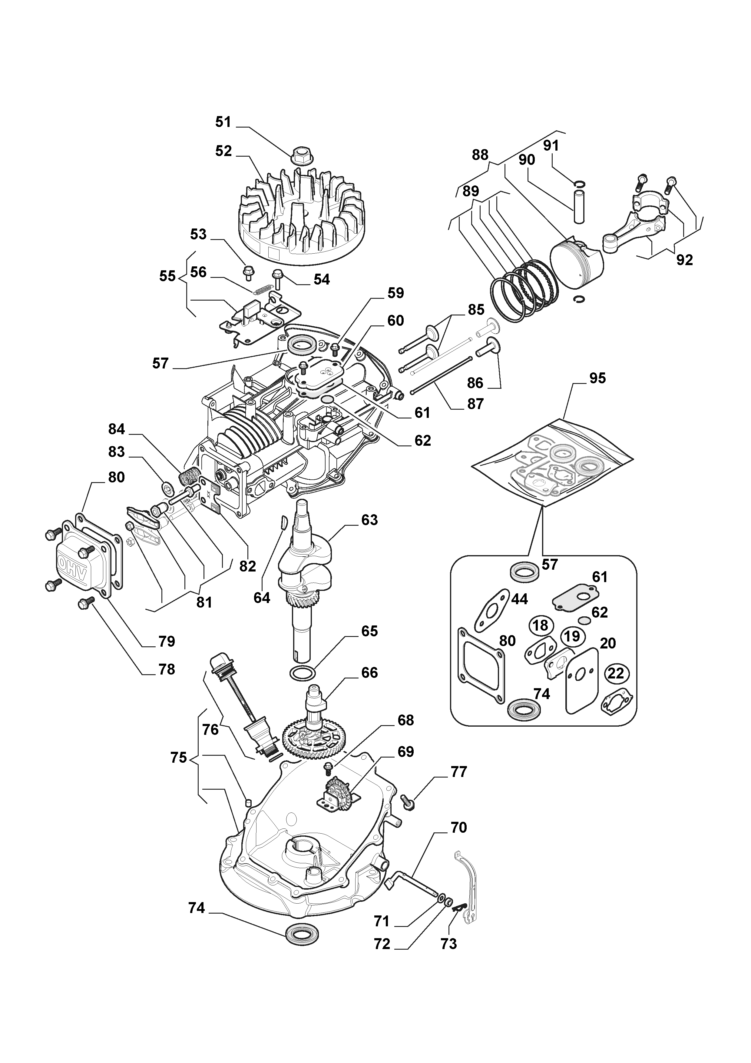 Multiclip 47 298471148/S15 Loncin Engine WBE 140 (2)