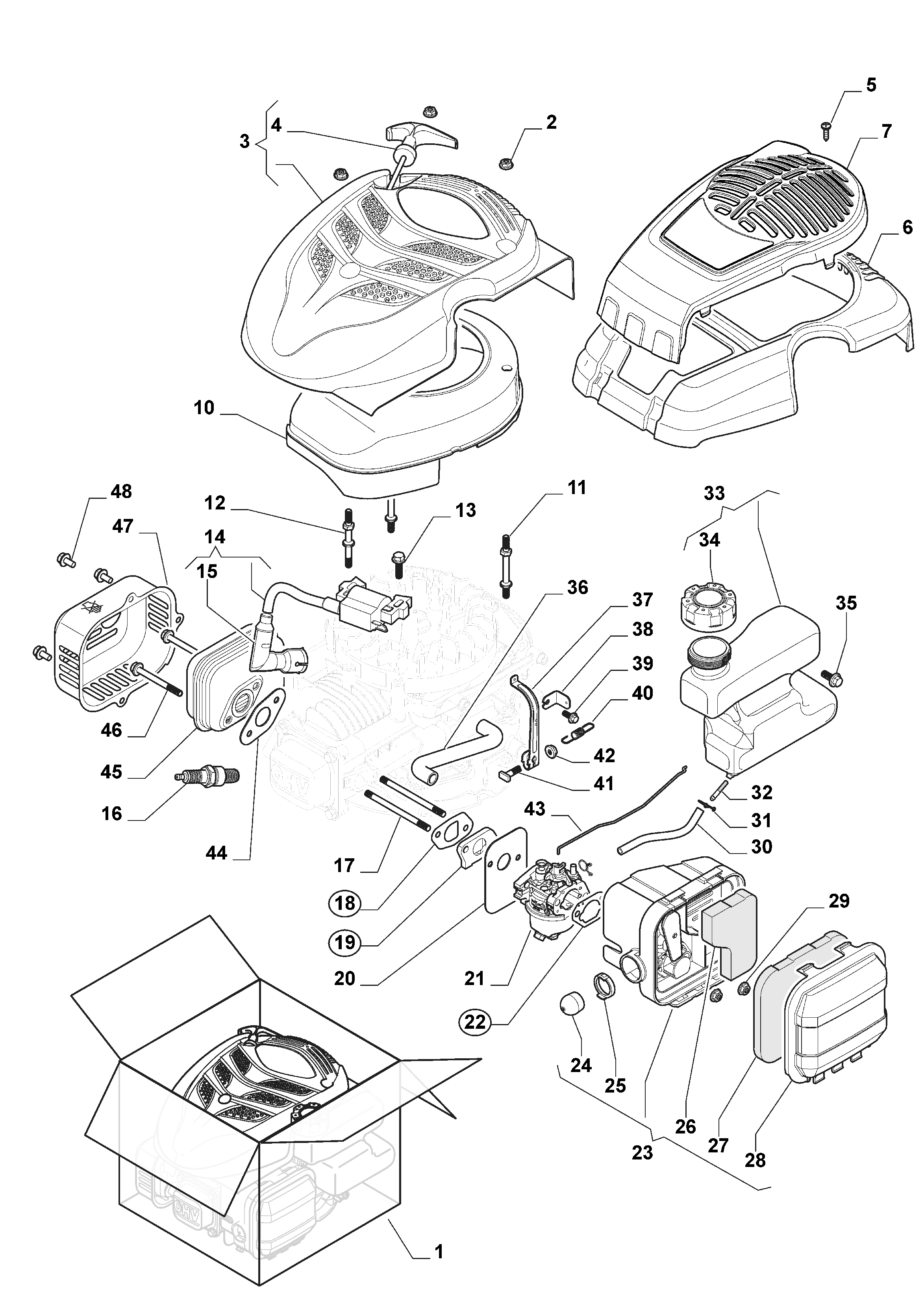 298472848/S17 Engine - Carburettor, Tank