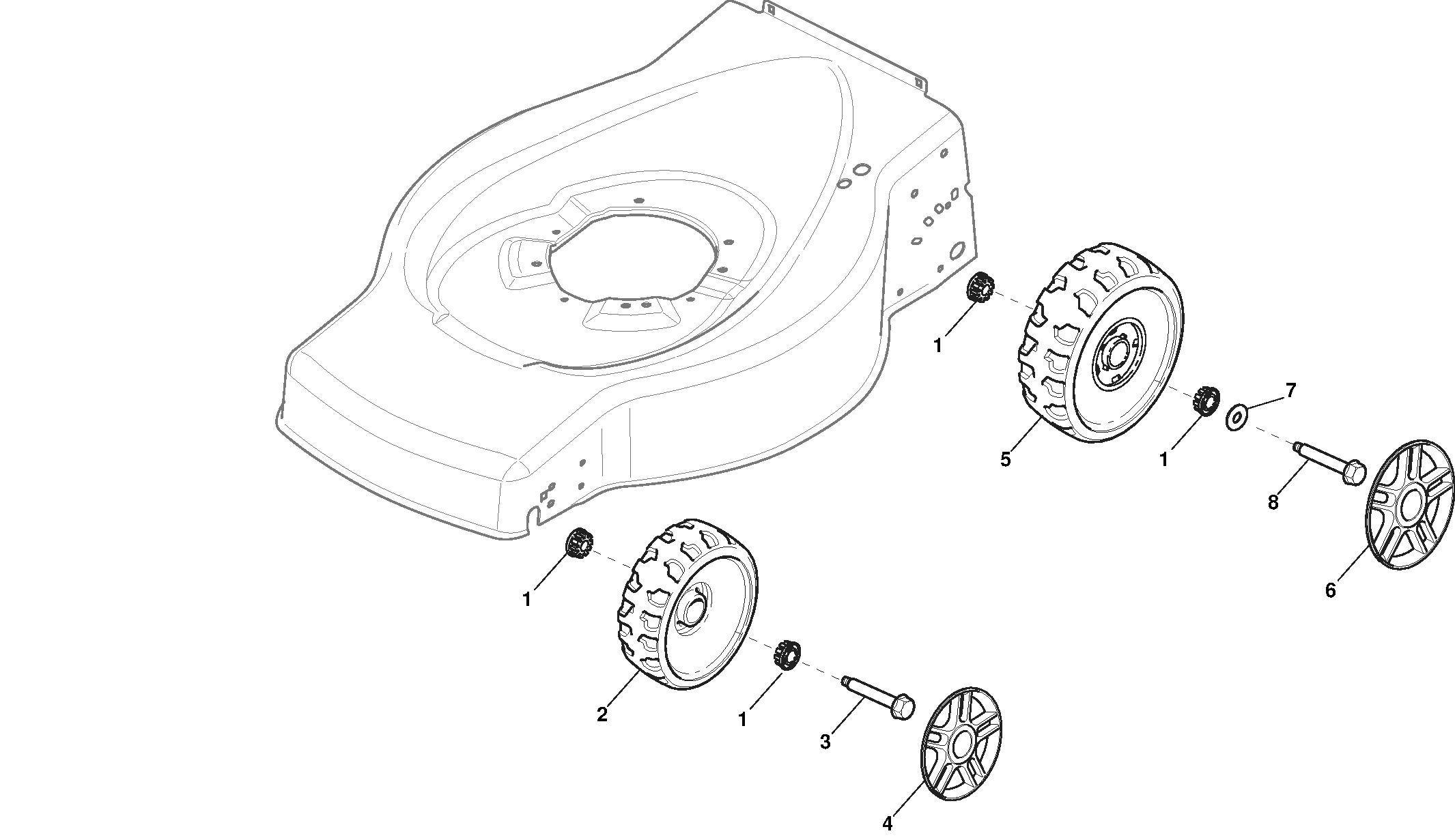 Mountfield HP454 (2013) 299194643/BQ - Wheels and Hub Caps