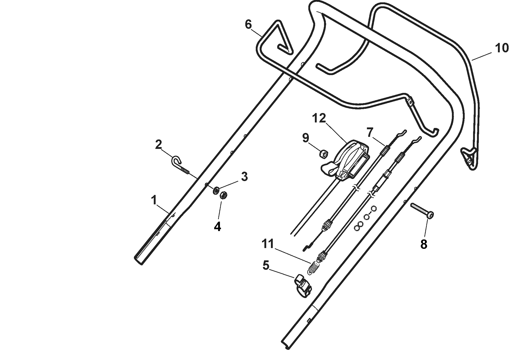 Mountfield SP454 (2013-2014) 299294643/BQ - Handle, Upper Part Mountfield SP454 (2013-2014) 299294643/BQ - Handle, Upper Part
