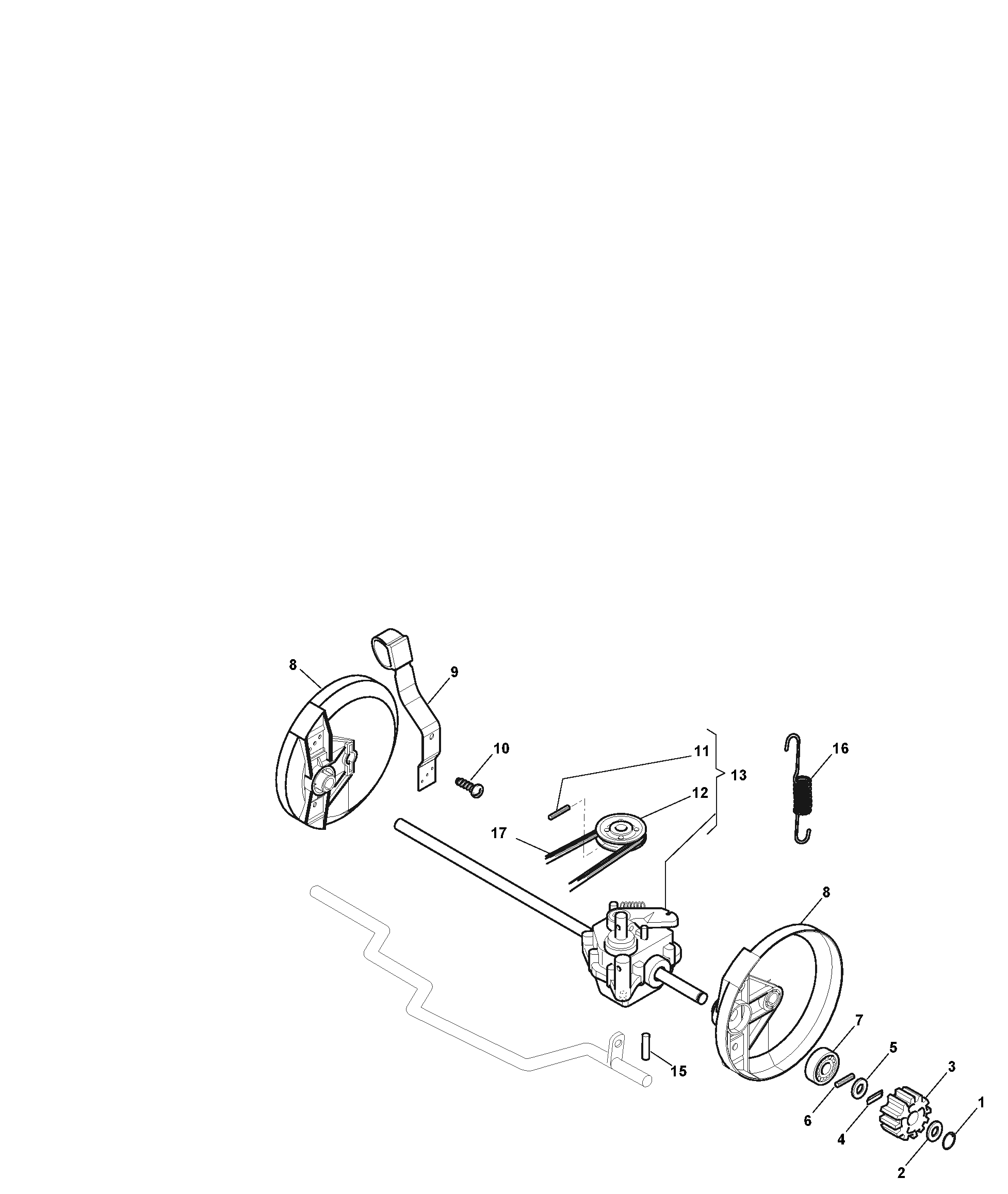 Mountfield SP454 (2013-2014) 299294643/BQ - Transmission Mountfield SP454 (2013-2014) 299294643/BQ - Transmission