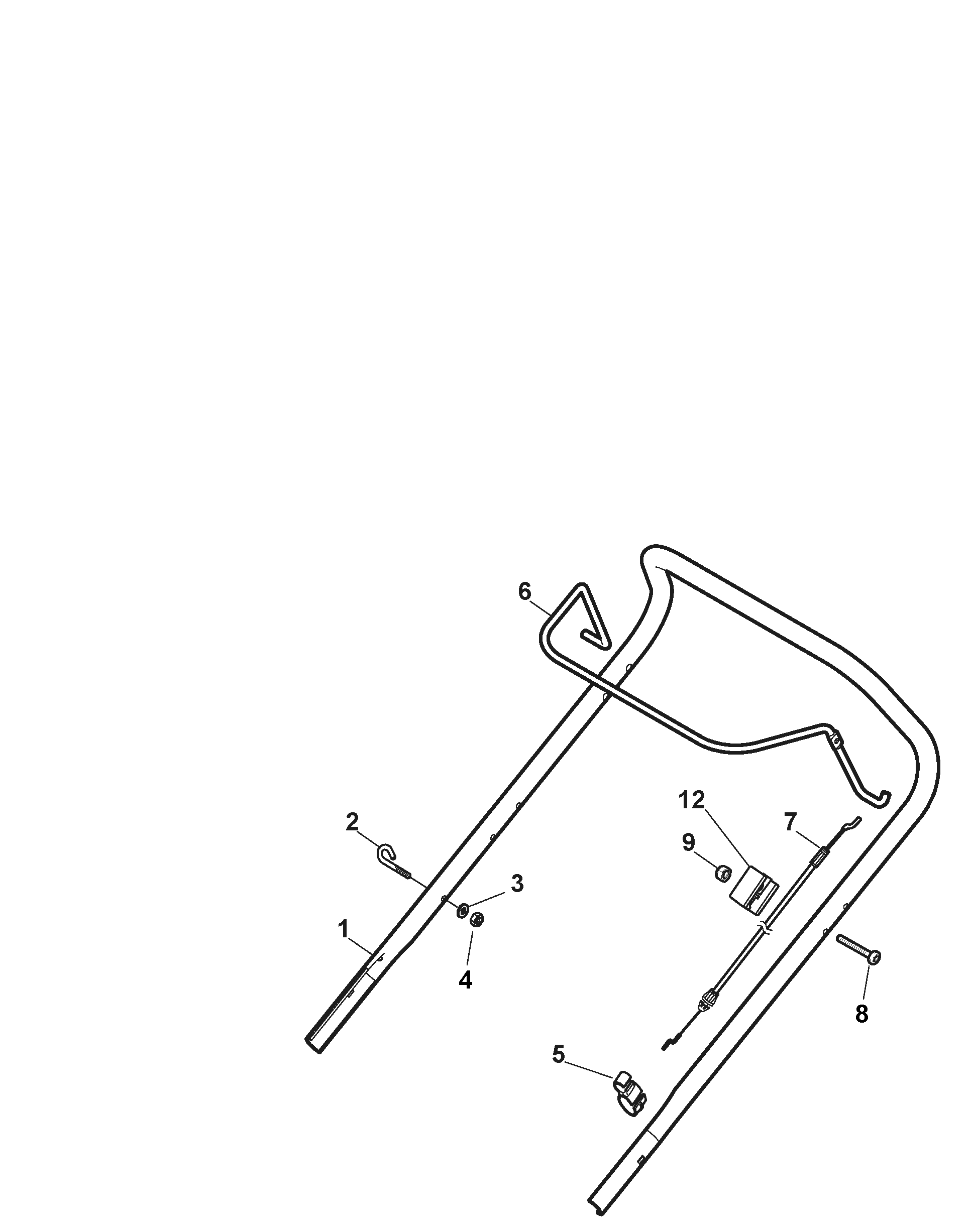 Mountfield HP185 2L0481023/MC - Handle, Upper Part