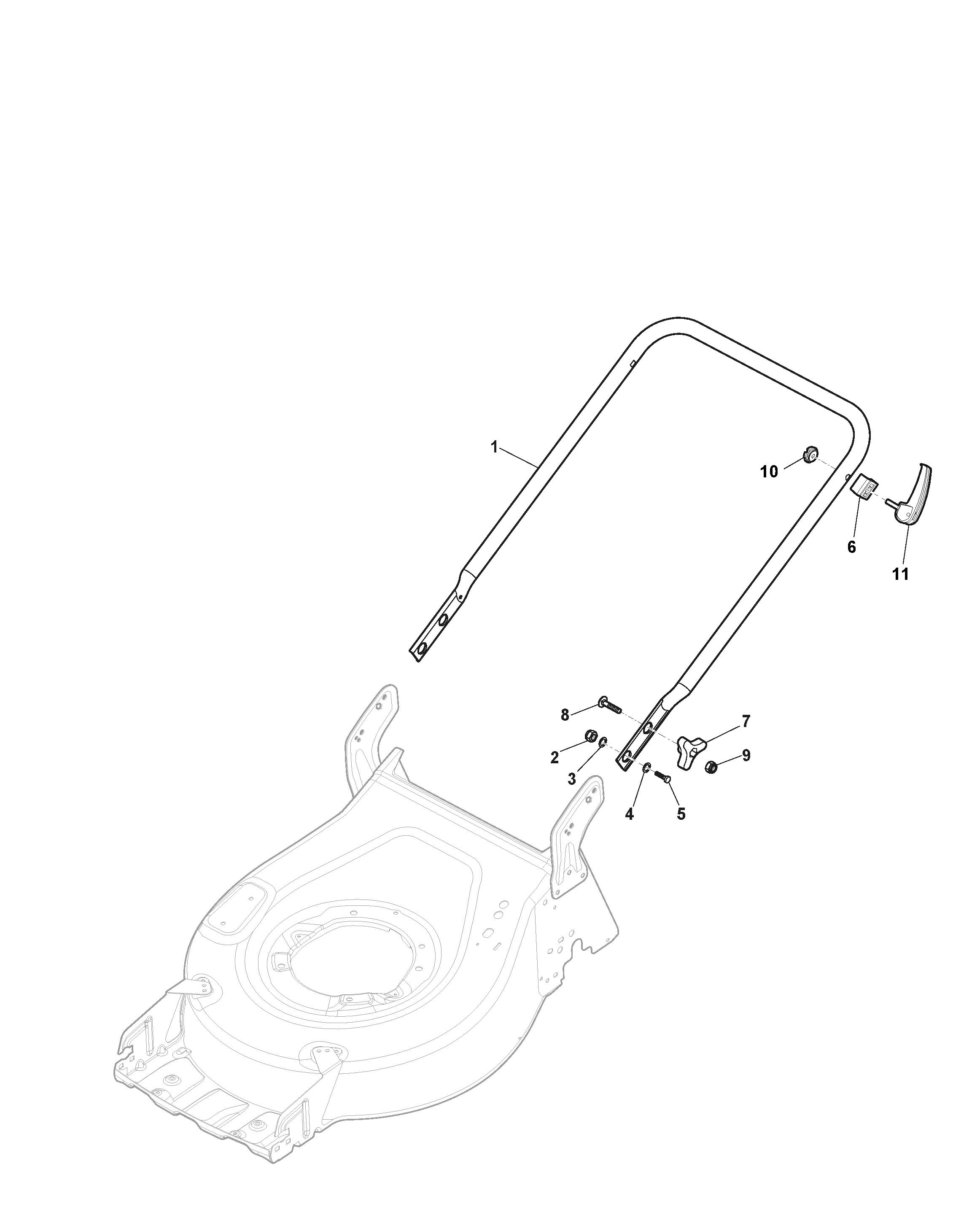 Mountfield SP185 2L0482023/MC - Handle, Lower Part