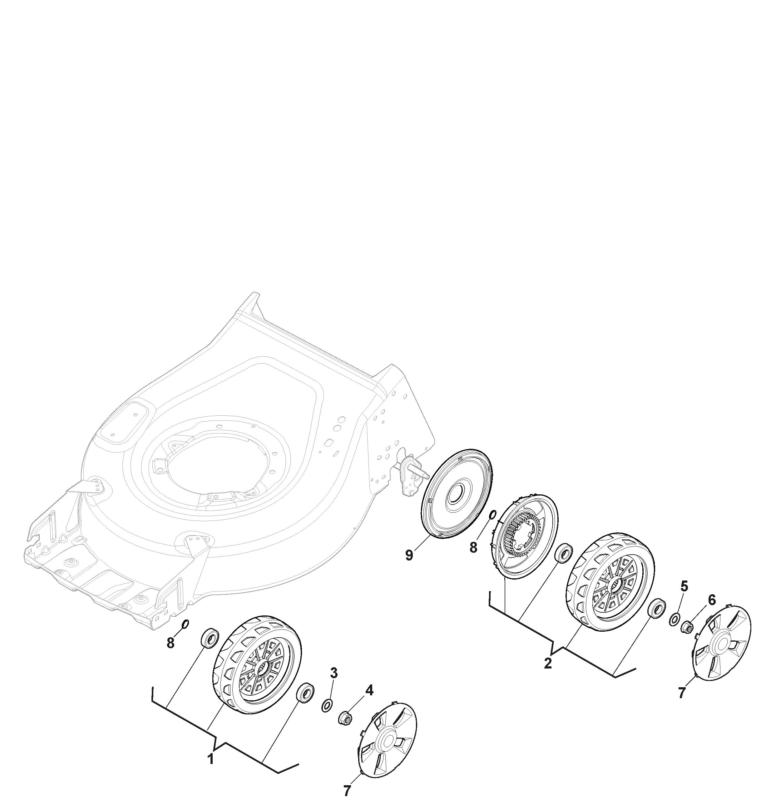 Mountfield SP185 2L0482023/MC - Wheels and Hub Caps