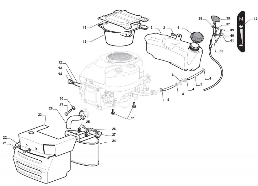 Engine ST - Mountfield T38M-SD (2009 > )   <br />2T3244436/BQ<br />